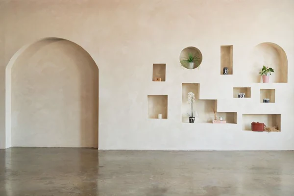 The niche wall built for a set